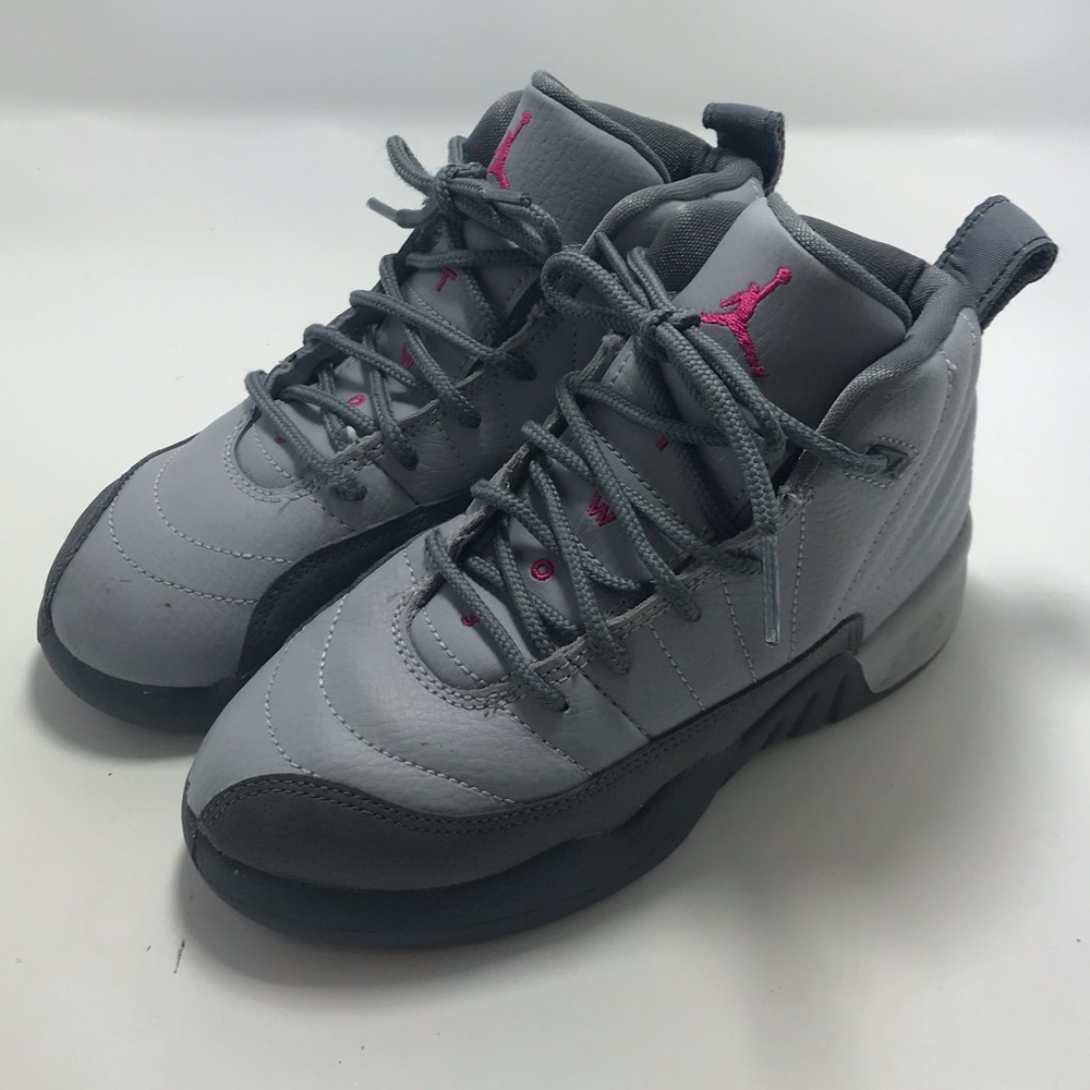 Air Jordan gray toddler girls sneakers SZ:12c